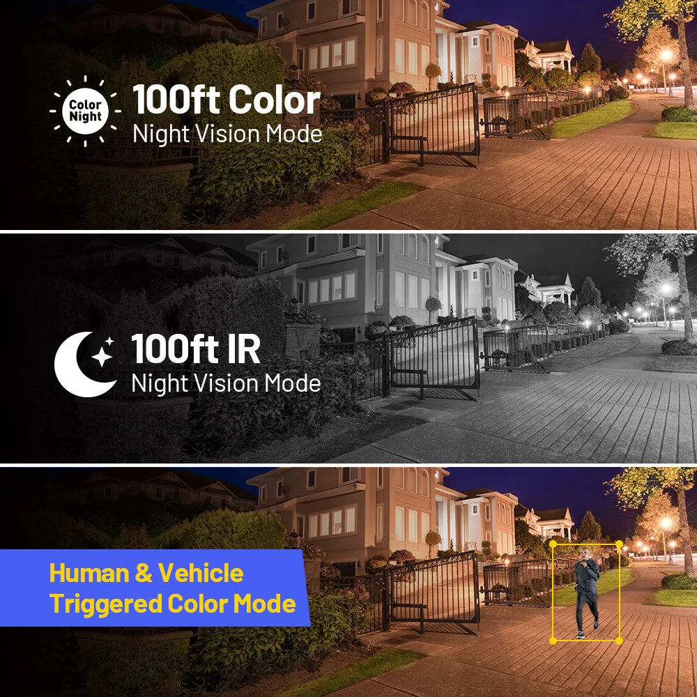 ANNKE 12MP 3K Outdoor Smart Dual Light PoE Security Camera Color IR Night Vision Built-in Microphone IP67 Smart Home H.265+ - Louie's Joint 