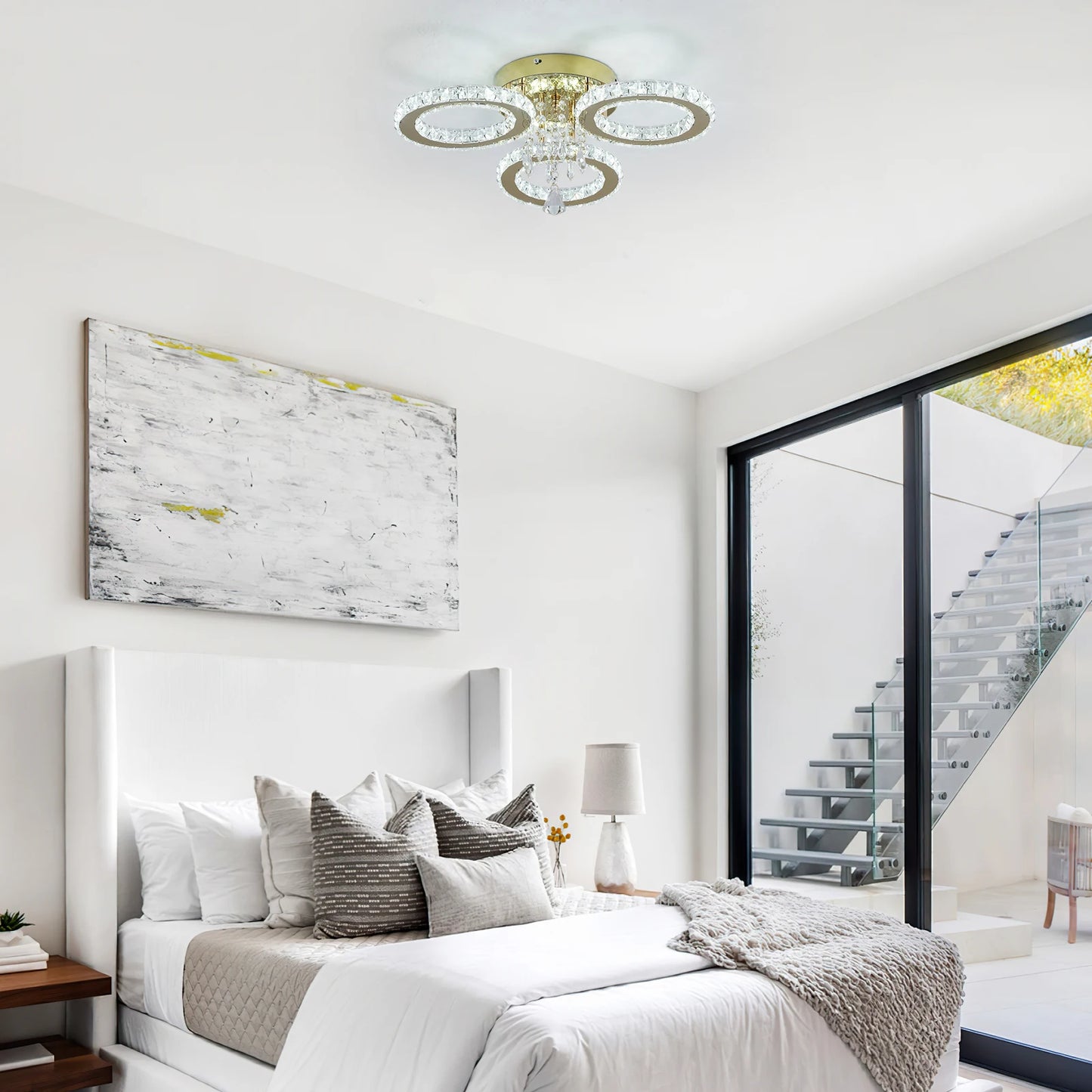 VETRULUS Crystal LED Ceiling Light Chandelier For Modern Homes