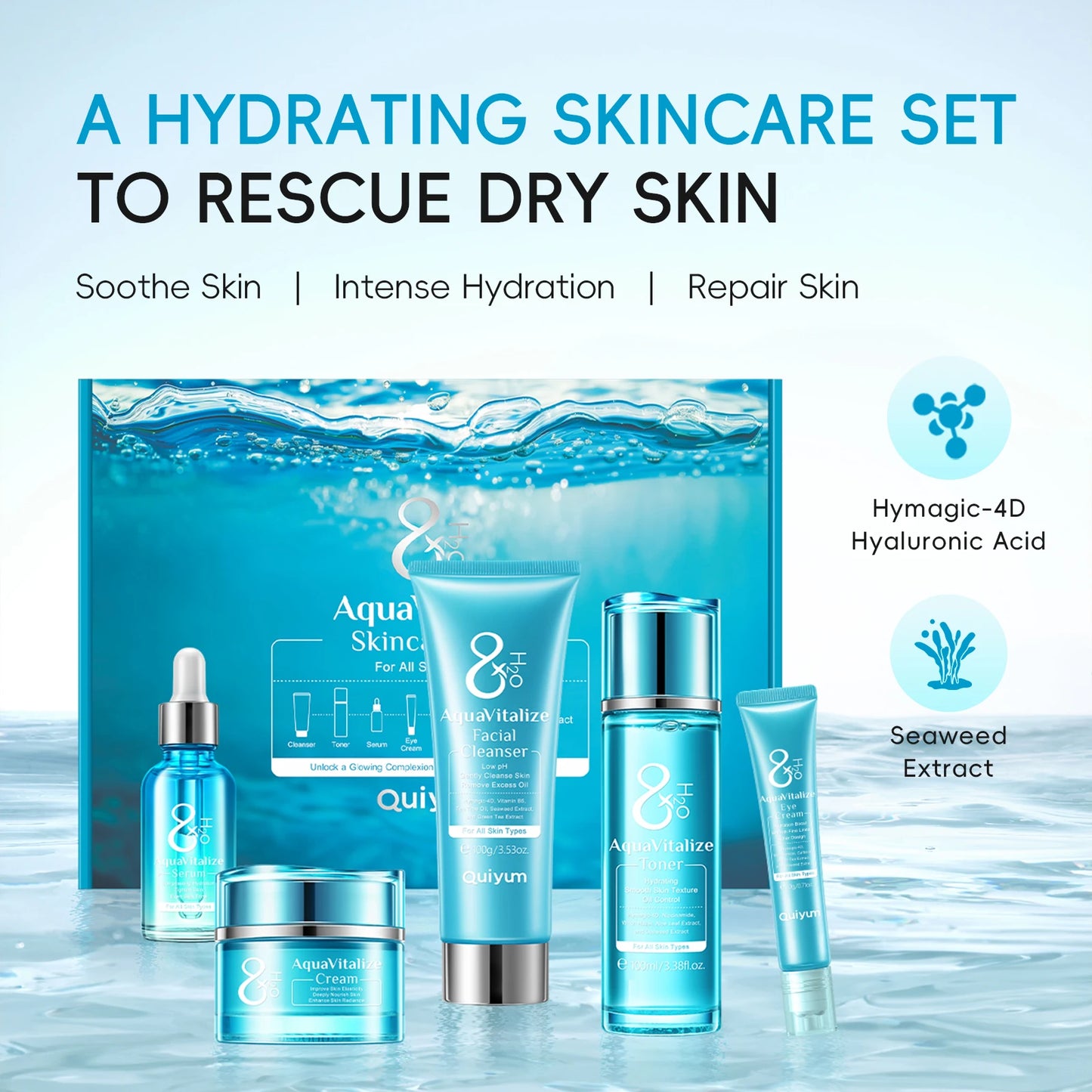 LAIKOU AquaVitalize Skincare Set 5-Piece Deep Hydration Kit