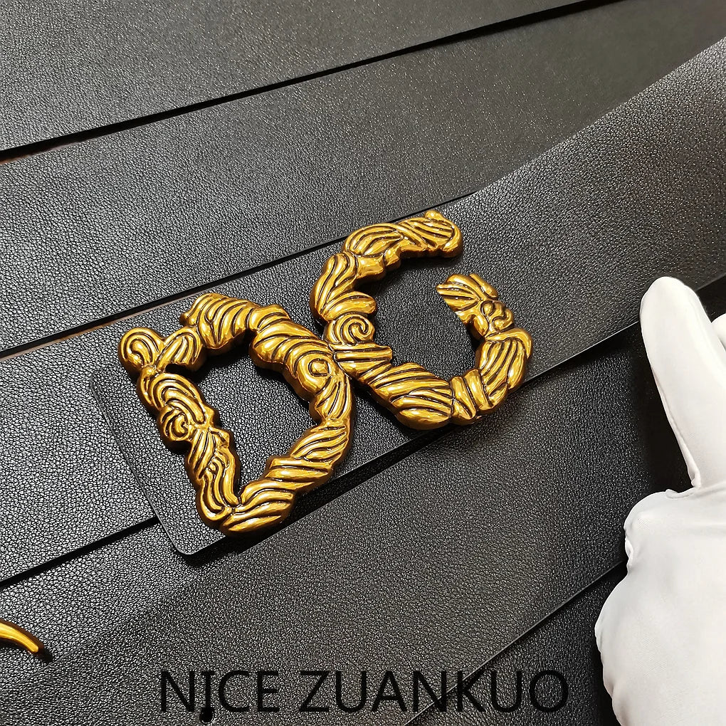 Women's Leather Belt, A Luxurious Italian Brand Women's Belt, Suitable for Pairing with Jeans, Can Also Be Matched with Skirts. This Fashionable Wide Belt Is A Slimming and Versatile Style. New Summer 2026 Model.