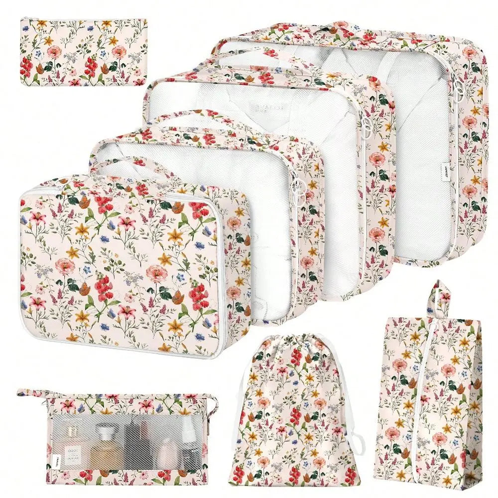 Travel Packing Cubes Set Luggage Organizers Nonwoven