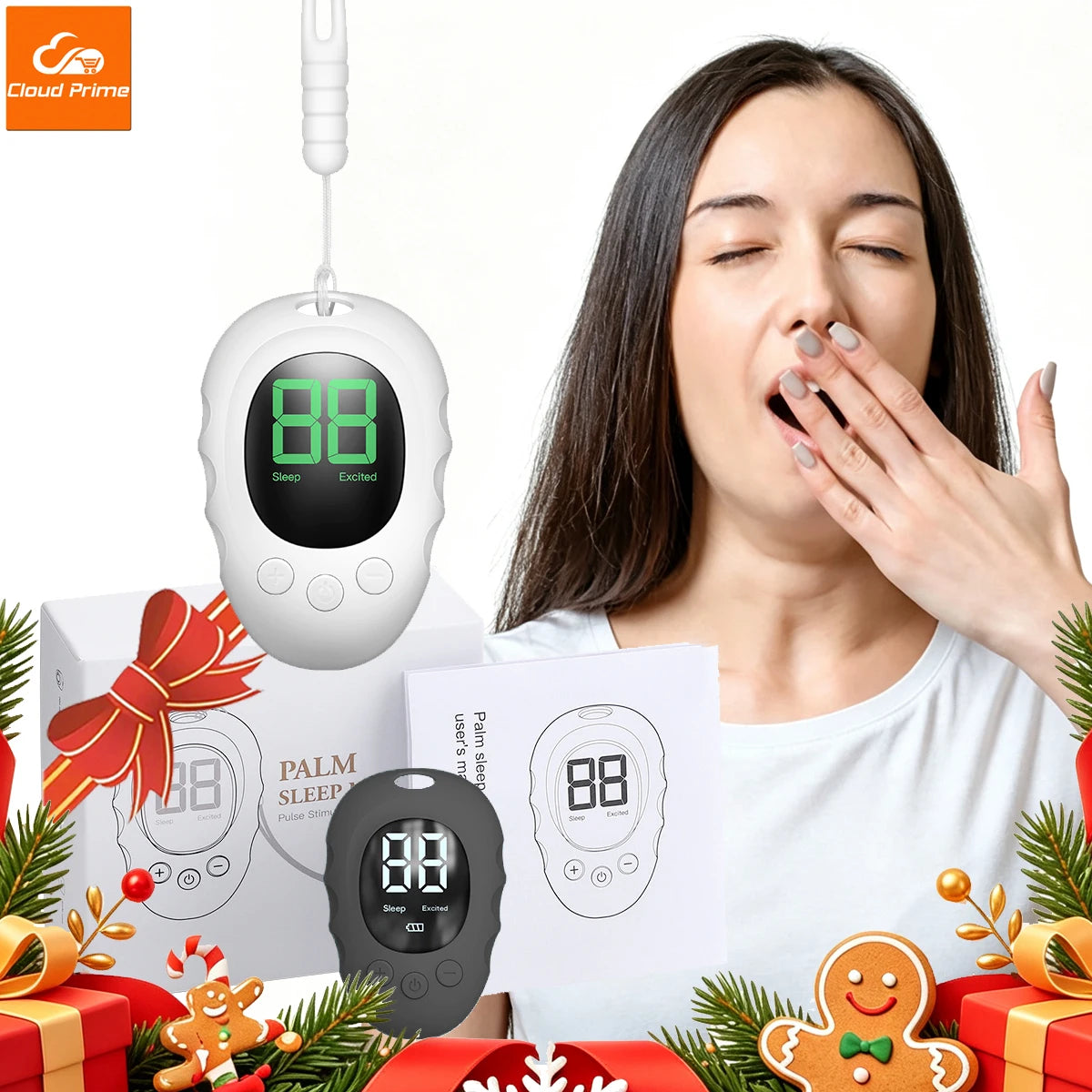 Cloud Prime Handheld Sleep Aid Device Relieve Insomnia Instrument Help Sleep Night Anxiety Therapy Relaxatio Pressure Relief Sleep Device For Christmas And New Year Gifts