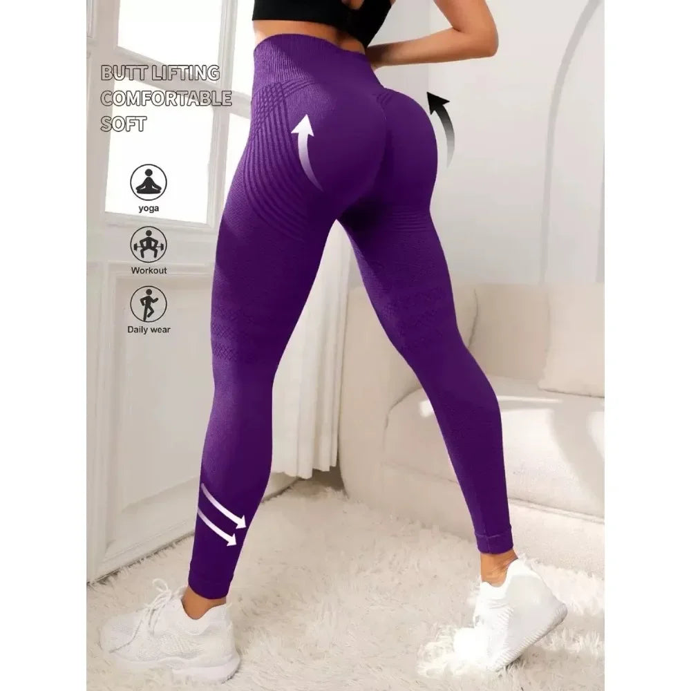 3D Cellulite Leggings High Waisted Butt Lift Gym Wear