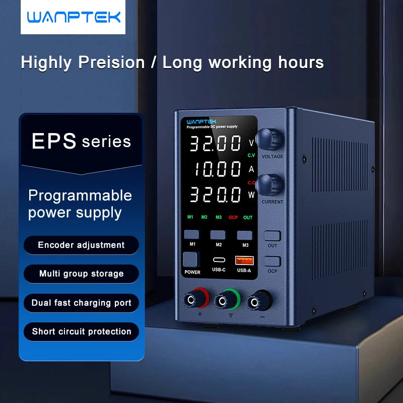 Wanptek Adjustable DC Laboratory Power Supply 0-60V 0-10A Bench