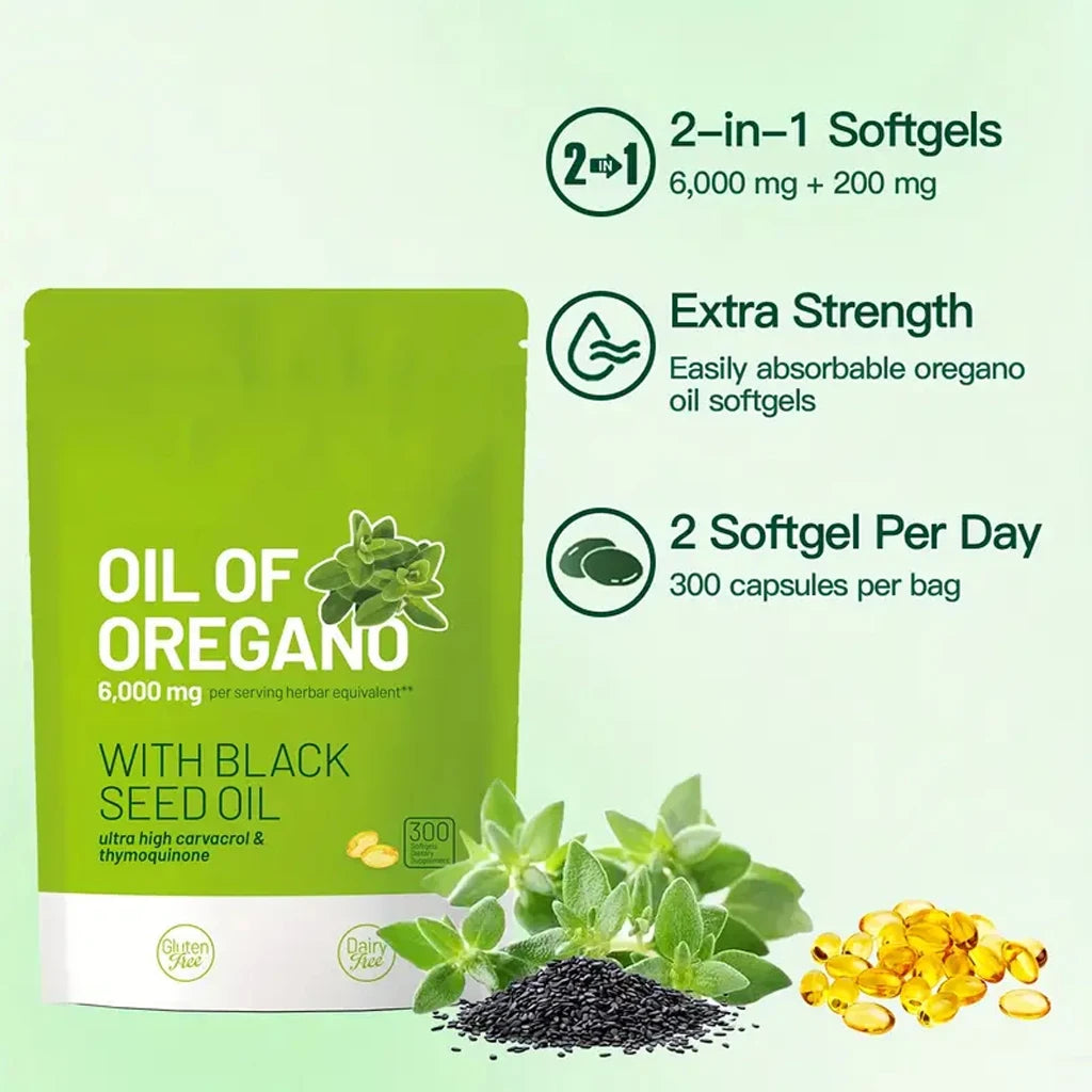 Quit Mood Oregano Oil With Black Seed Oil Capsules