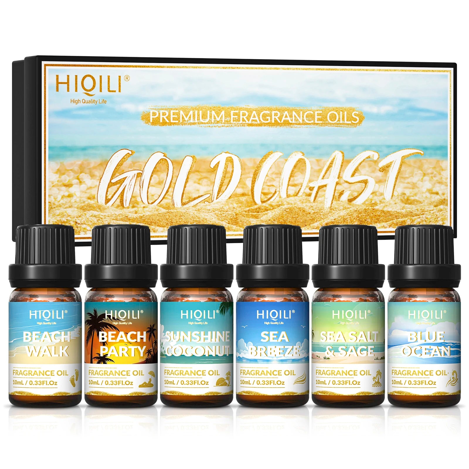 HIQILI Fragrance Oil Set, 6 PCS*10mL Pure Perfume Oil Set for Gift Aromatherapy Diffuser DIY Perfume Candle Soap Making - Louie's Joint 