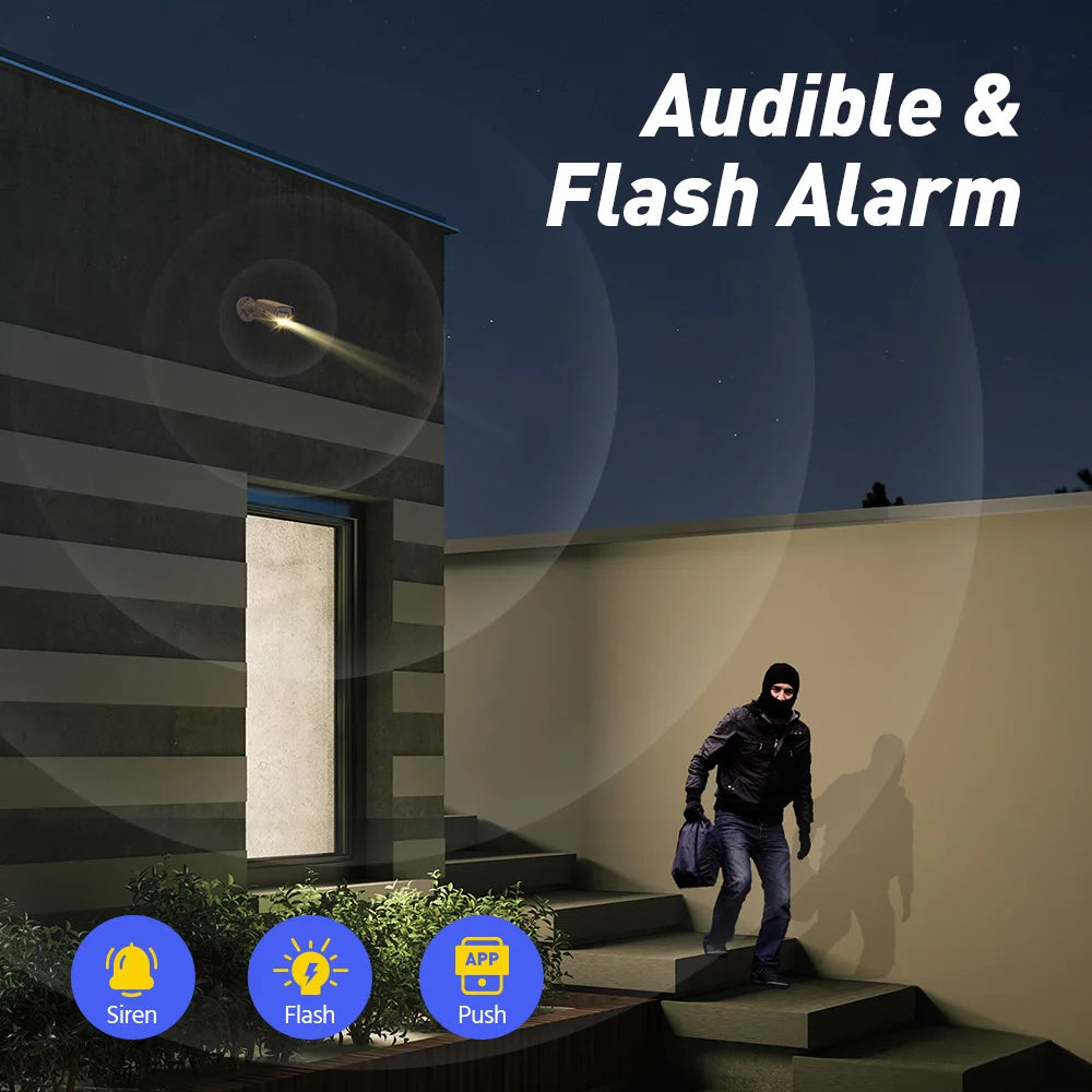 ANNKE POE 8MP 4K IP Camera POE Outdoor Waterproof H.265 Security Surveillance CCTV Camera Motion Detection Camera Two Way Audio - Louie's Joint 