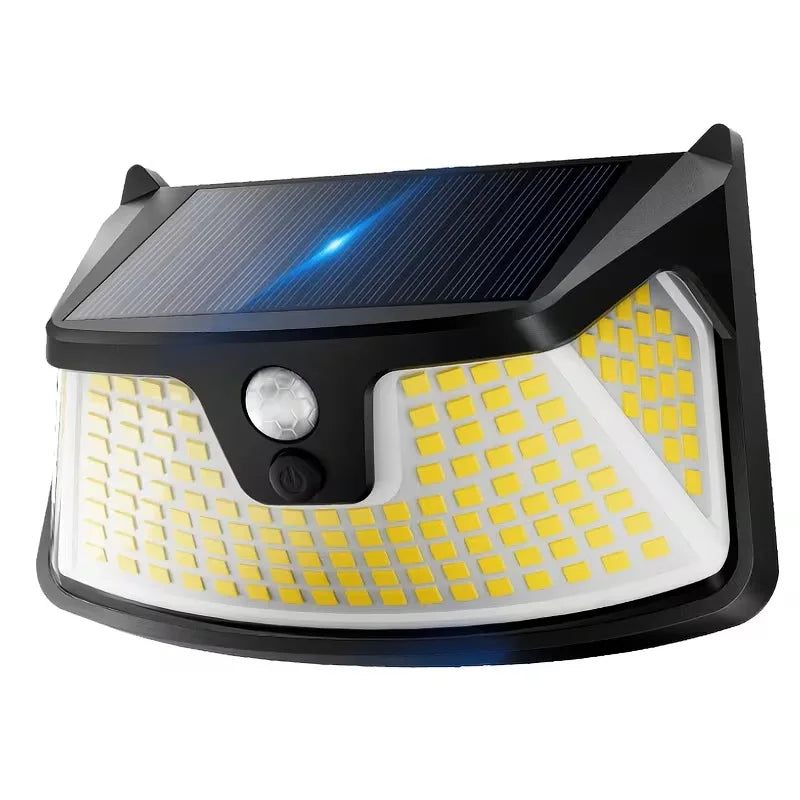 152LED Solar Motion Light Outdoor, 850LM Super Bright 3-Mode Motion Sensor Light, IP65 Waterproof, 270° Wide-Angle Security Light, Solar Powered Flood Lamp for Garden, Wall, Fence, and Garage (4 Pack)