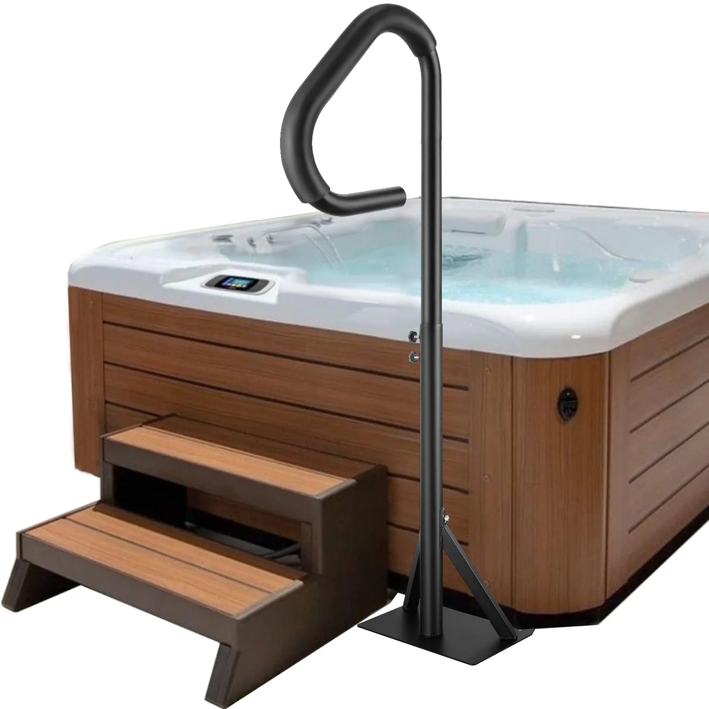 360 Rotatable Hot Tub Hand Rail With Slide-In Mount Base