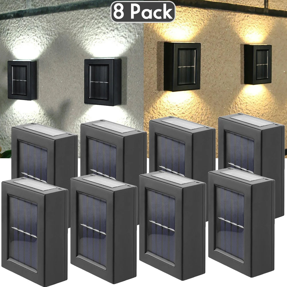AlliLit Wall Solar LED Lights Waterproof For Outdoor Use