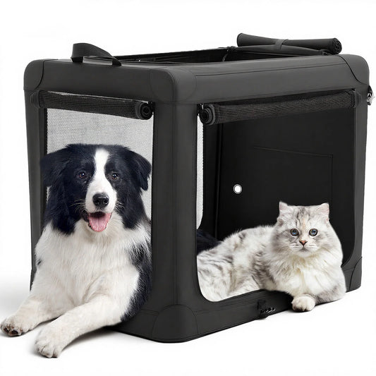 JHK 600D Oxford Fabric Foldable Soft Dog Crate Portable Pet Kennel with 3 Doors Use for Small to Extra Large Dogs Indoor - Louie's Joint 
