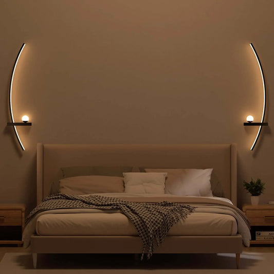 Pair Of Modern Adjustable LED Wall Sconces For Bedroom