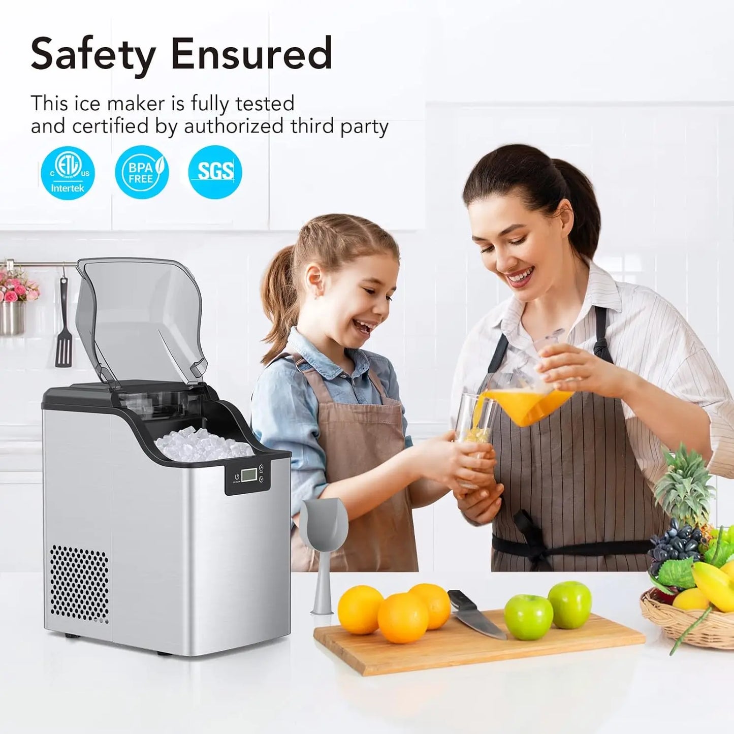 Acekool Countertop Ice Maker Portable Self Cleaning