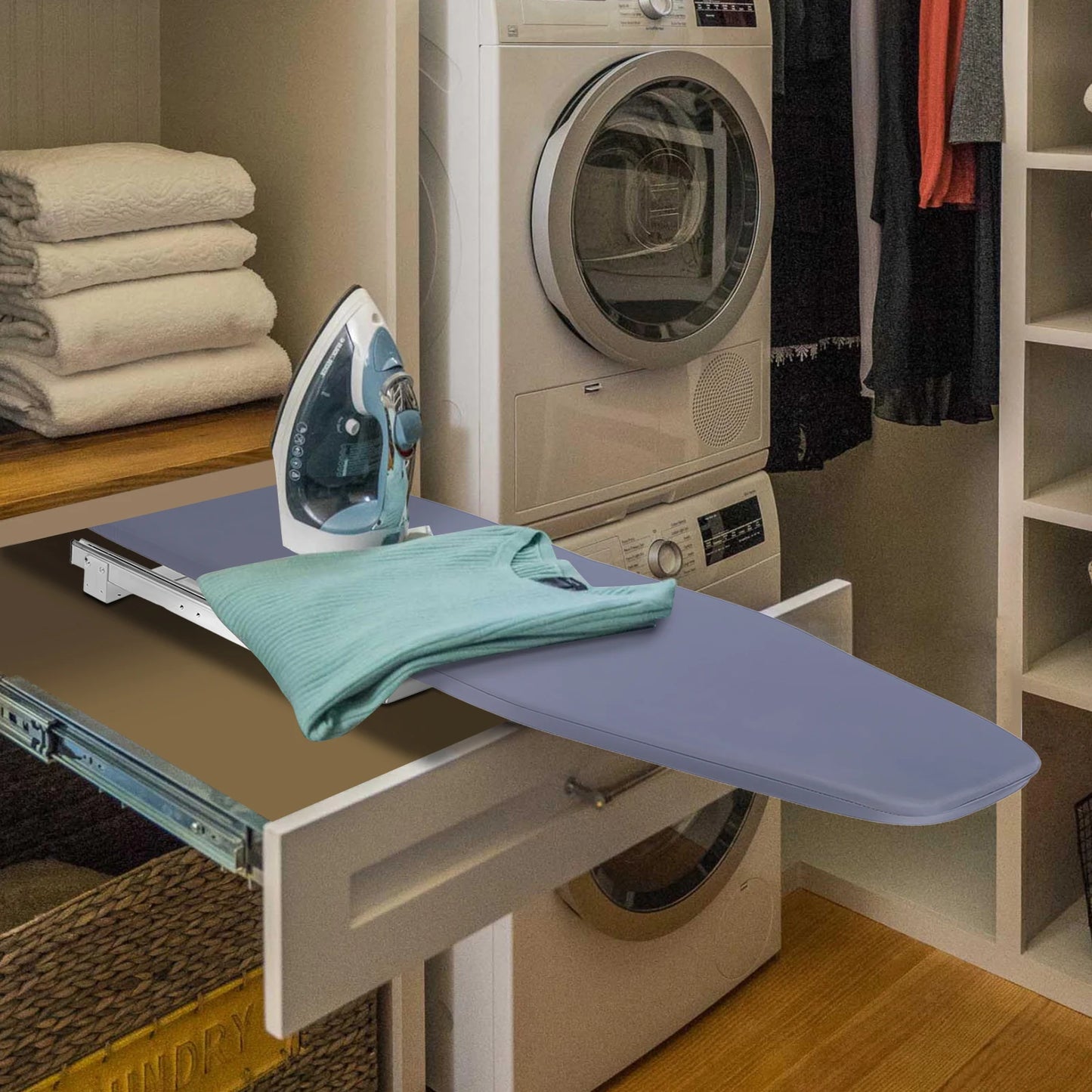 Retractable Ironing Board For Cabinet With Pull Out