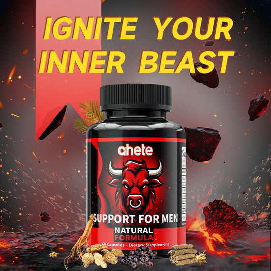 Men's Energy Supplement - Innovative Natural Formula With Maca Root, Ashwagandha, Indian Pepper & Ginseng Concentration Capsules - Louie's Joint 