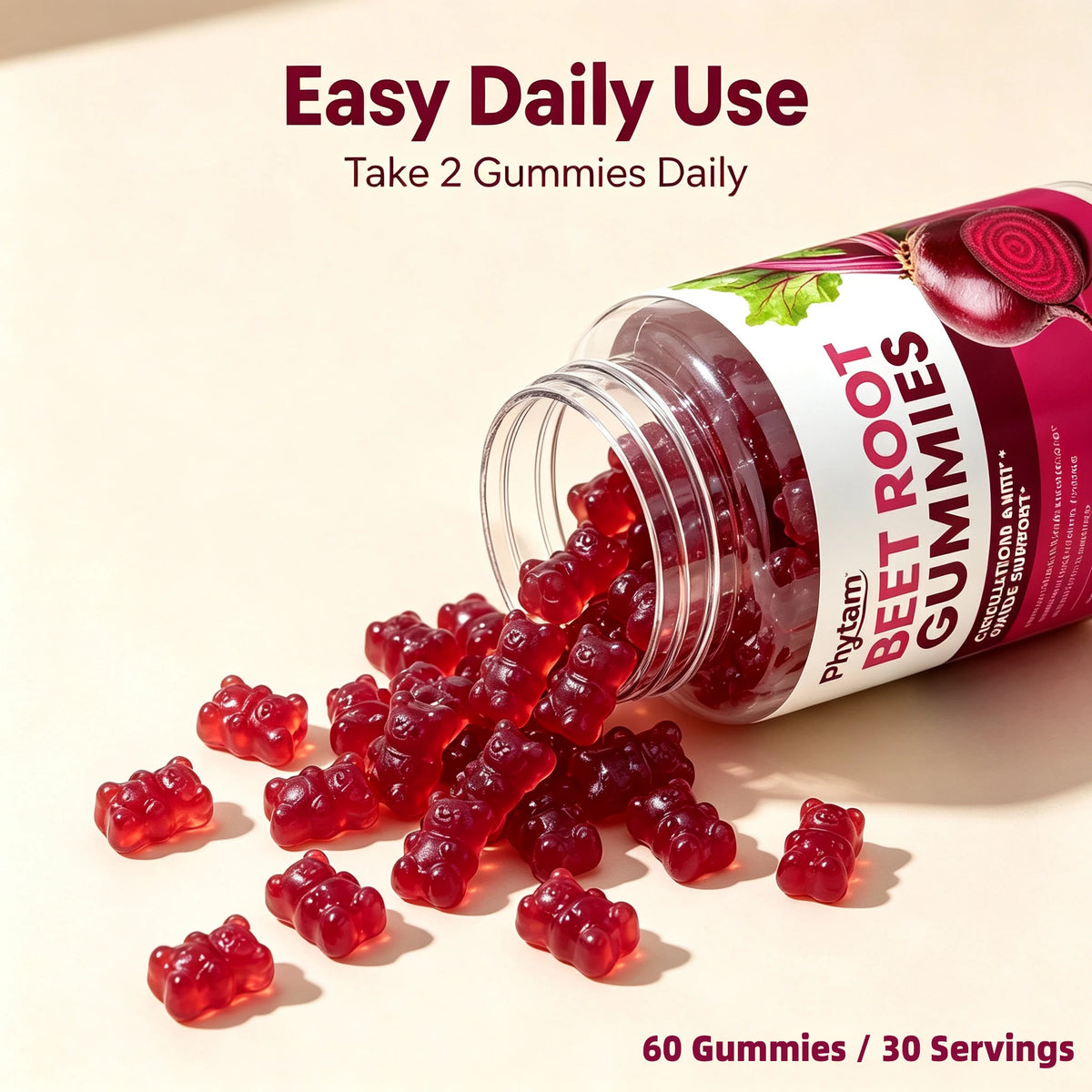 Beetroot Supplement, Antioxidant Daily Wellness Support, Plant‑Based Nutritional Supplement for Overall Body Health