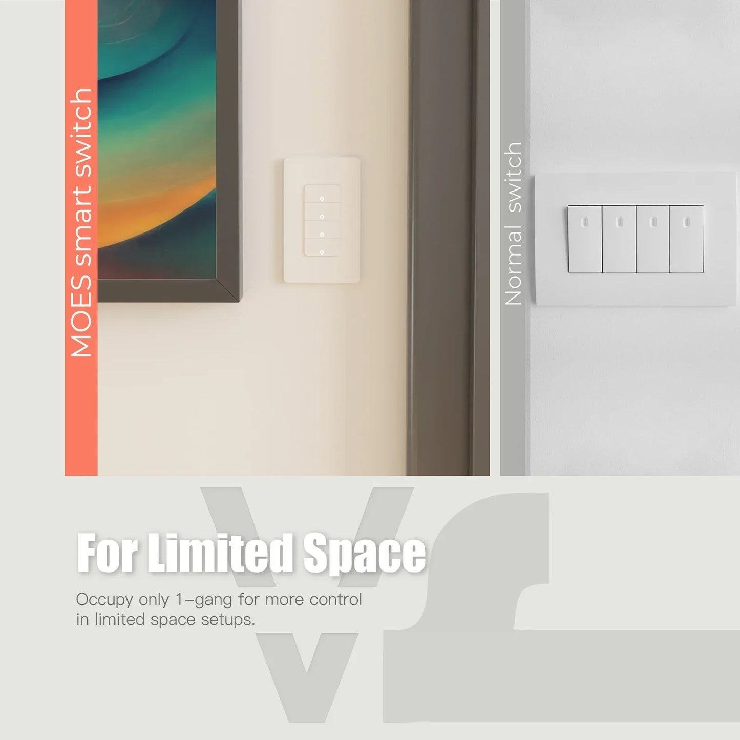 MOES Zigbee Smart Light Switch US Button Works With Alexa