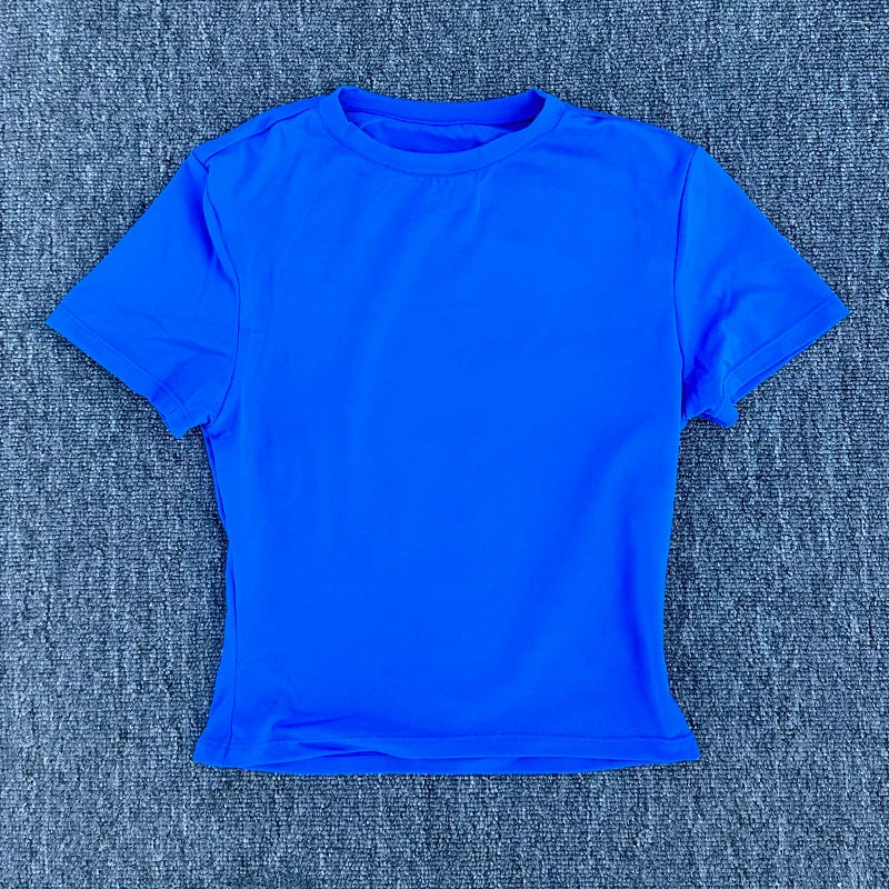 SDFHSFH Womens Quick Dry Yoga Tee Short Sleeve Active Fit