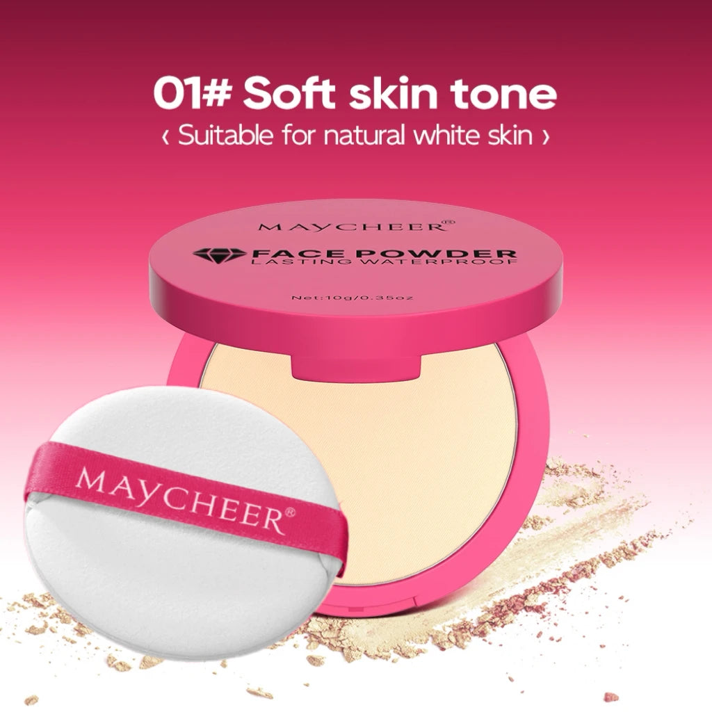 5-Color Matte Setting Powder, Controls Oil, Moisturizes, and Is Long-Lasting and Waterproof, Creating a Natural Makeup Look.