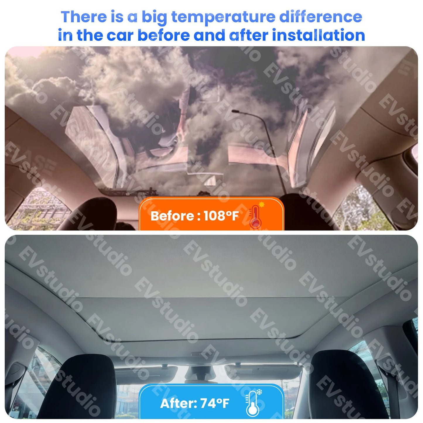 Smart Voice Control Electric Power Sunshade for Tesla Model Y/Y Juniper 2026 Integrated Retractable Sun Visor with Ambient Light - Louie's Joint 