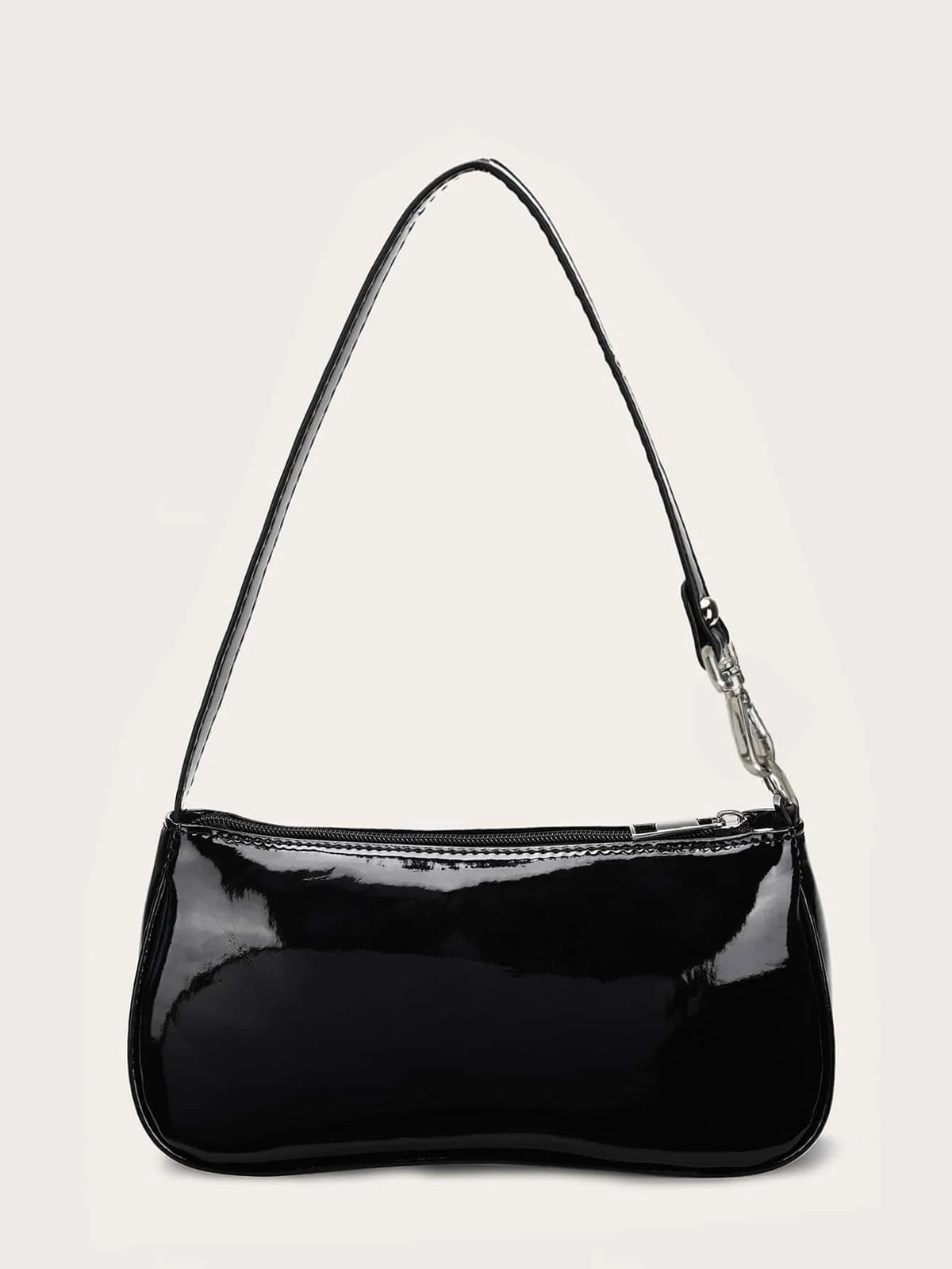 Retro Solid Color PU Leather Shoulder Bag Fashionable Women's Casual Designer Hobo Underarm Bag Handbag