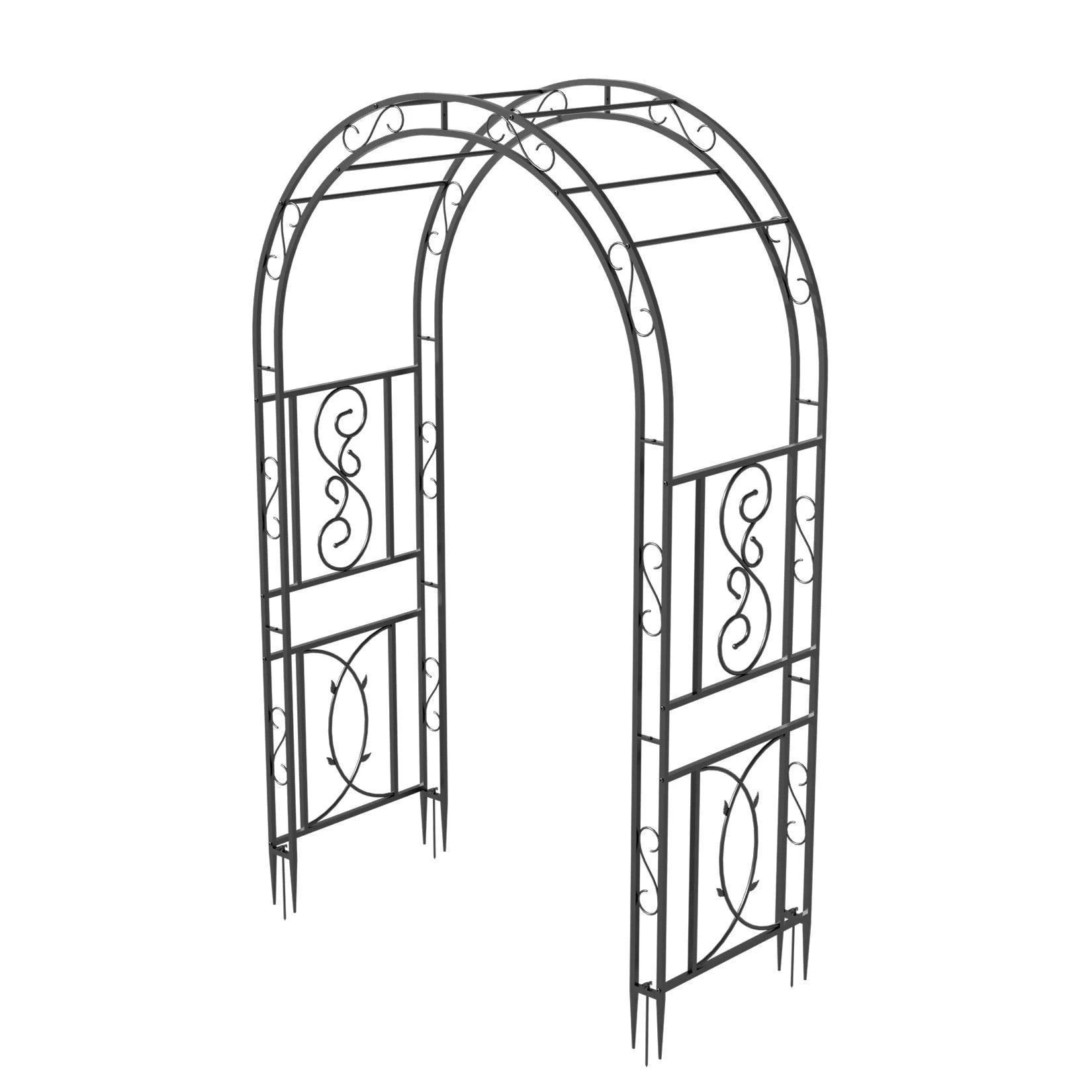 Heavy Duty Metal Garden Arbor Trellis For Climbing Plants - Louie's Joint 