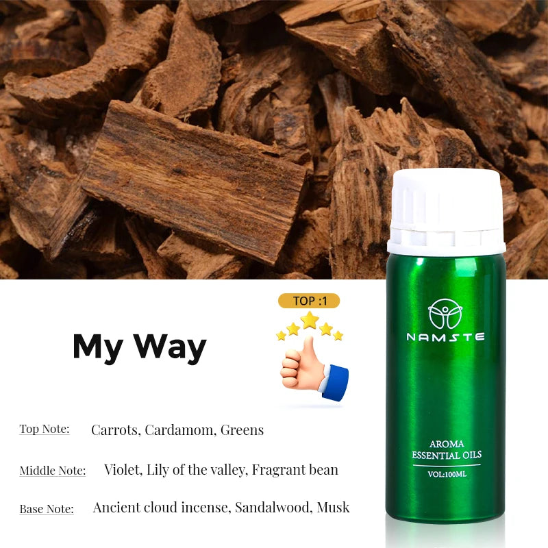 Aroma Diffuser Perfume Fragrance Oil Pure Scented Air Freshener for Scent Diffusers Namste 100ML Essential Oil Diffuser Natural