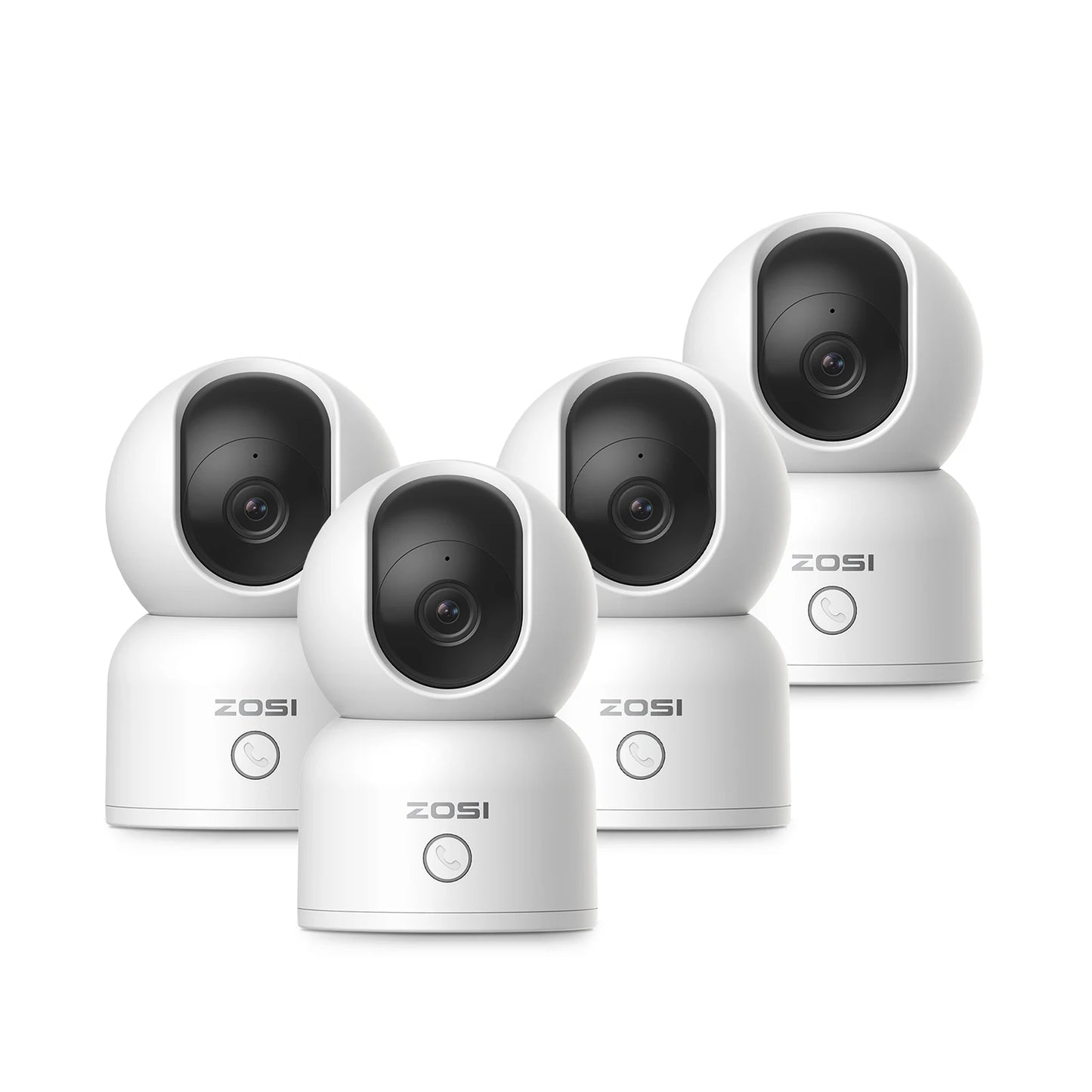 ZOSI 360° Smart Home Security Camera PTZ Auto Tracking Baby Monitor AI Panoramic HD Night Vision Indoor WiFi Surveillance Camera - Louie's Joint 