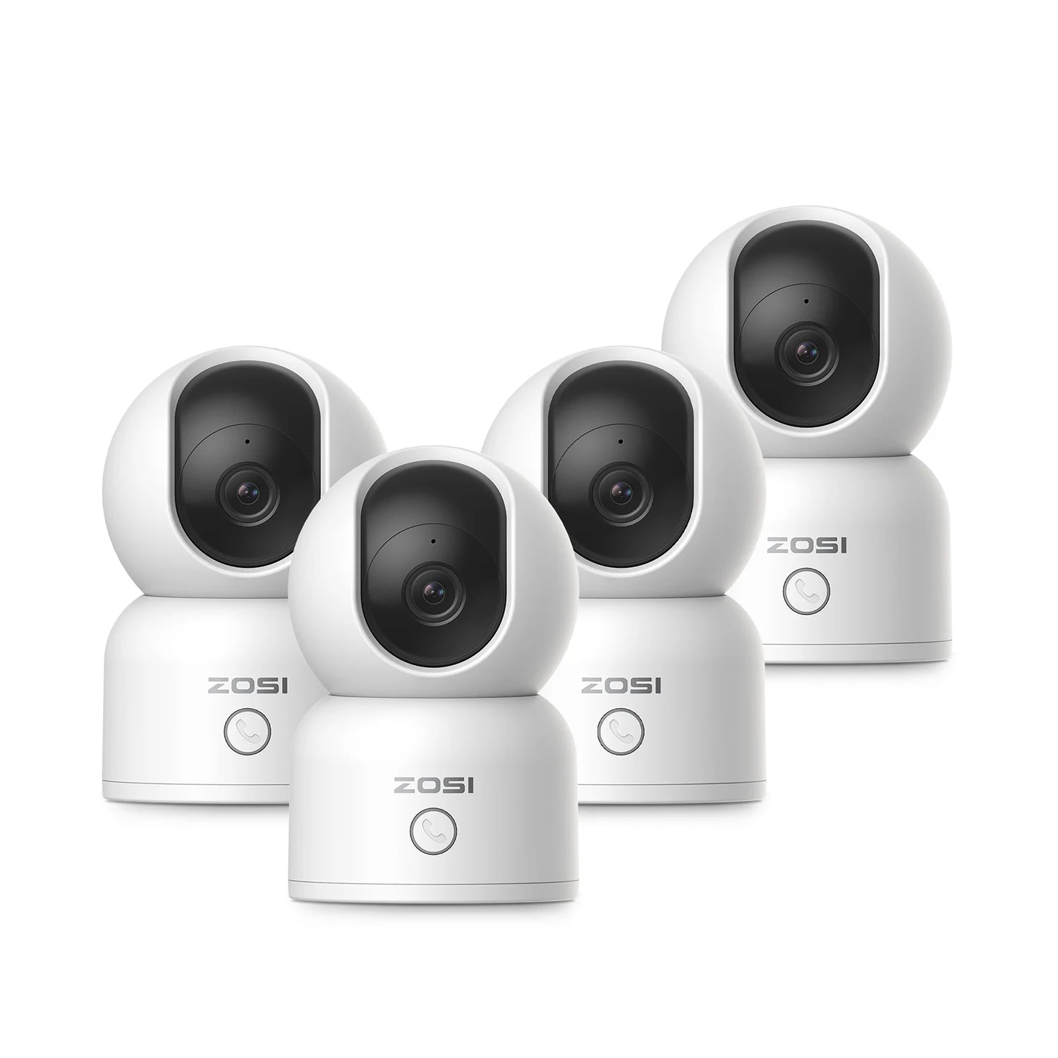 ZOSI 360° Smart Home Security Camera PTZ Auto Tracking Baby Monitor AI Panoramic HD Night Vision Indoor WiFi Surveillance Camera - Louie's Joint 