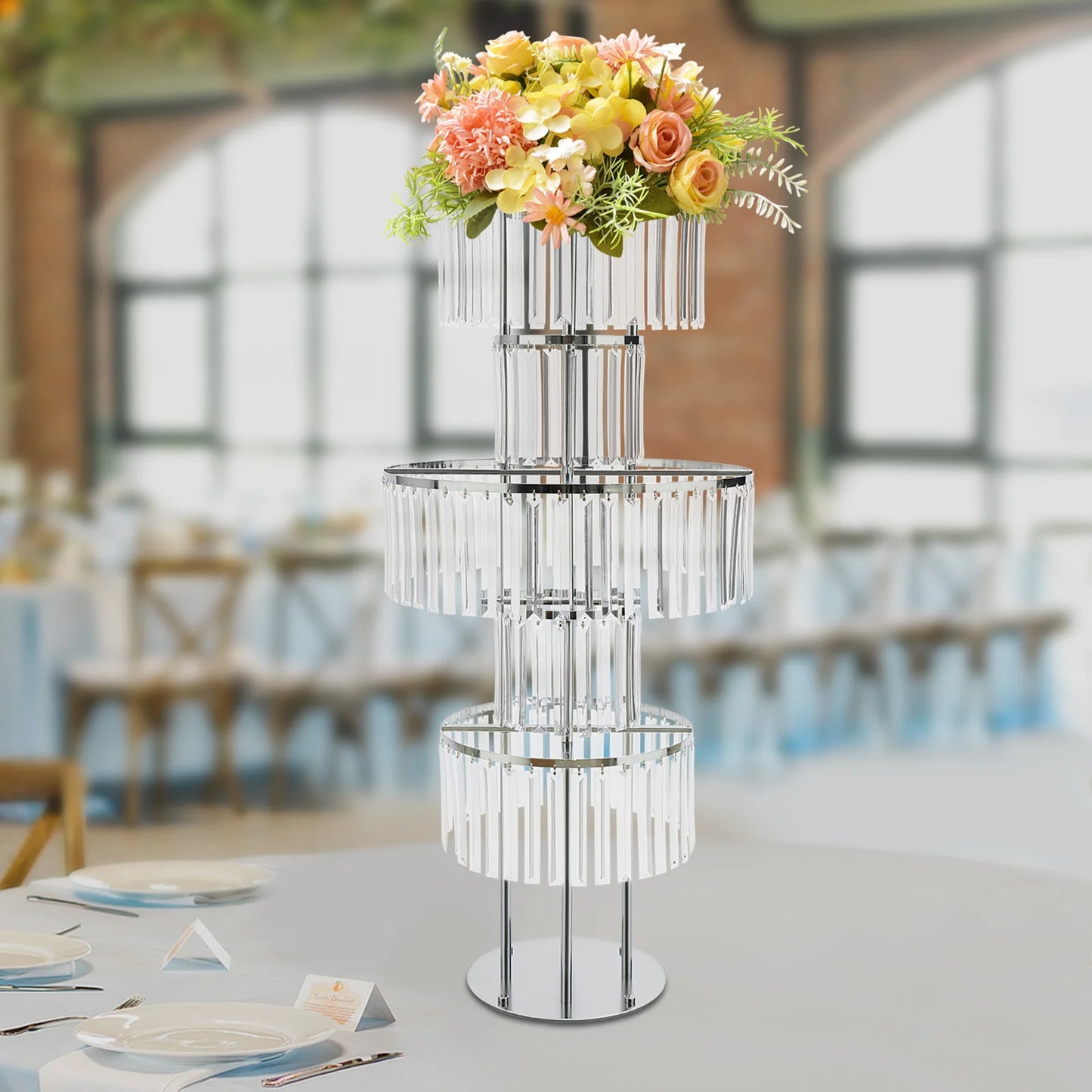Five-Tier Wedding Centerpiece Stand Acrylic Flower Vase