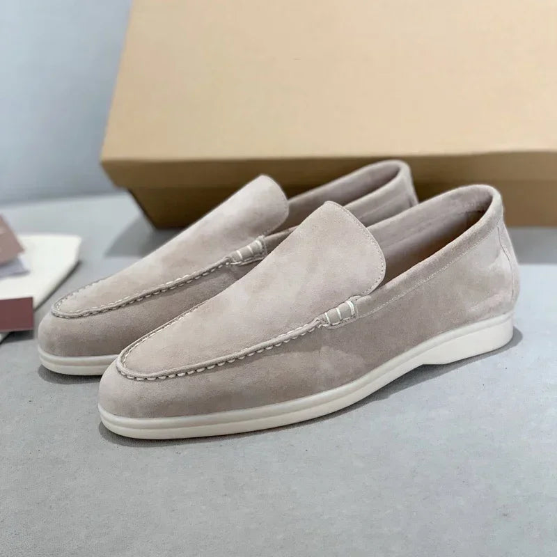 Suede Leather Women Loafers Casual Soft Sole Flats