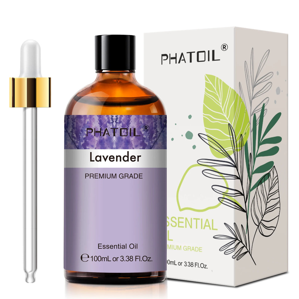 PHATOIL 100ml Pure Natural Essential Oils For Diffuser Candle Making Lavender Jasmine Vanilla Eucalyptus Aroma Essential Oil