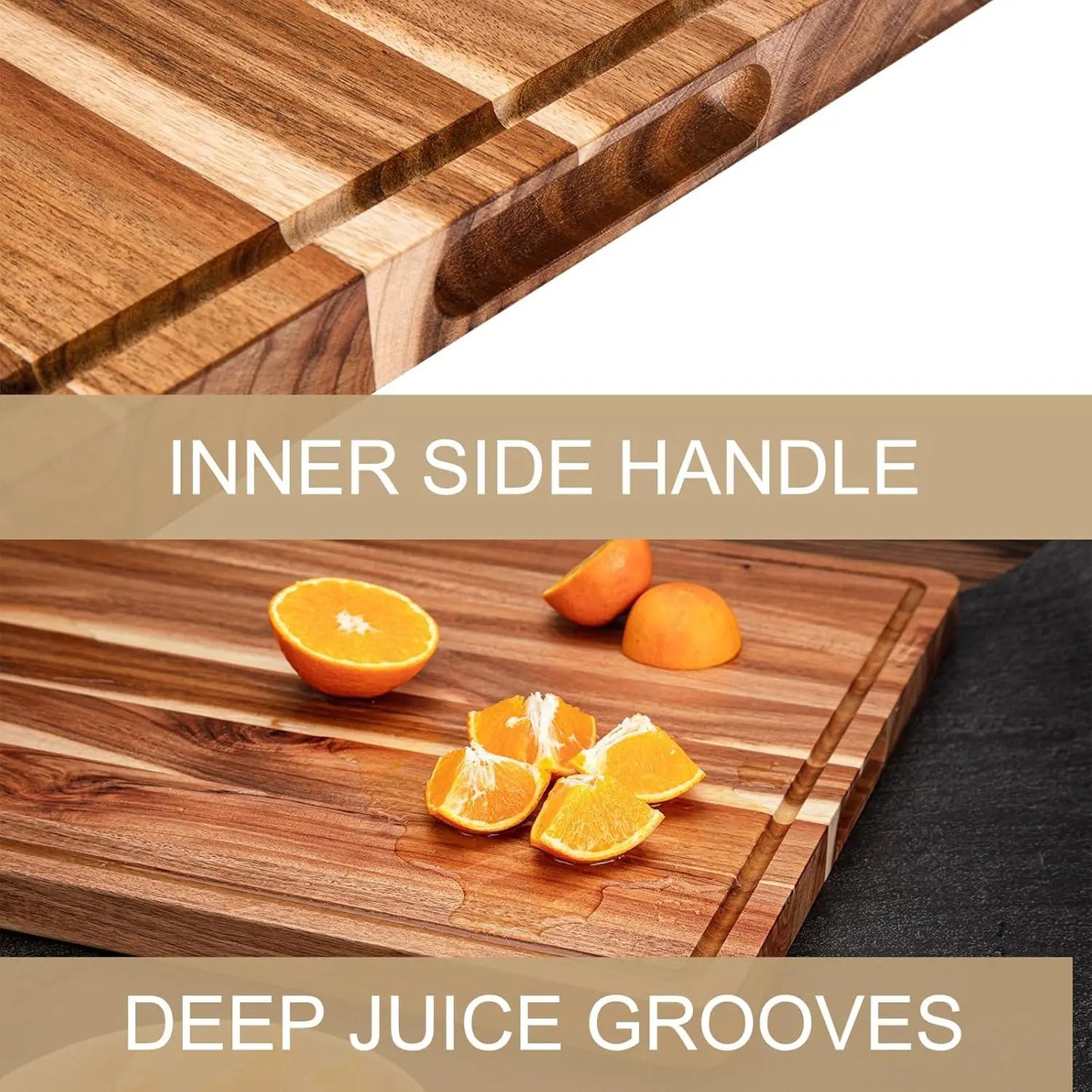 TWISTER.CK Reversible Charcuterie Cutting Board With Juice Groove