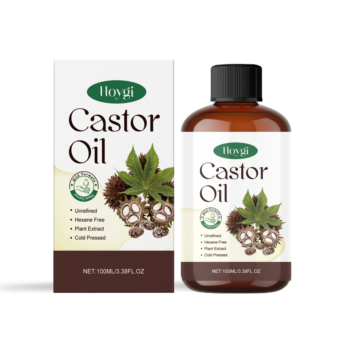 Hoygi Castor Oil Body Care Oil Nourishing Skin and Scalp Moisturizing Massage Hair and Body Improve Skin Texture Body Care Oil