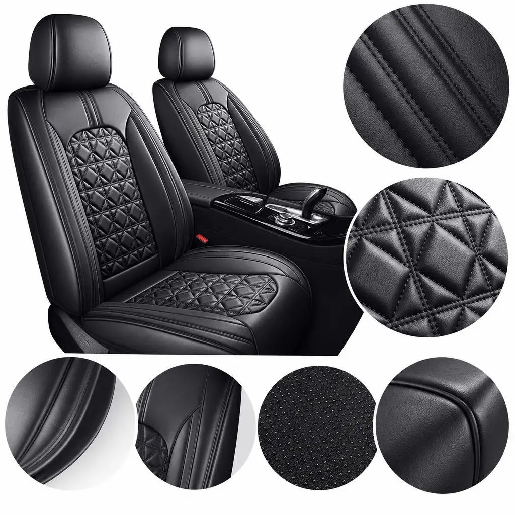 Premium Interior Car Seat Cover Set For Chevrolet 5 Seat PU Leather Front Rear Cushion Protector Full Coverage Accessories