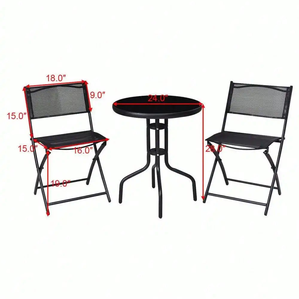 Bistro Set Garden Outdoor Folding Table And Chairs