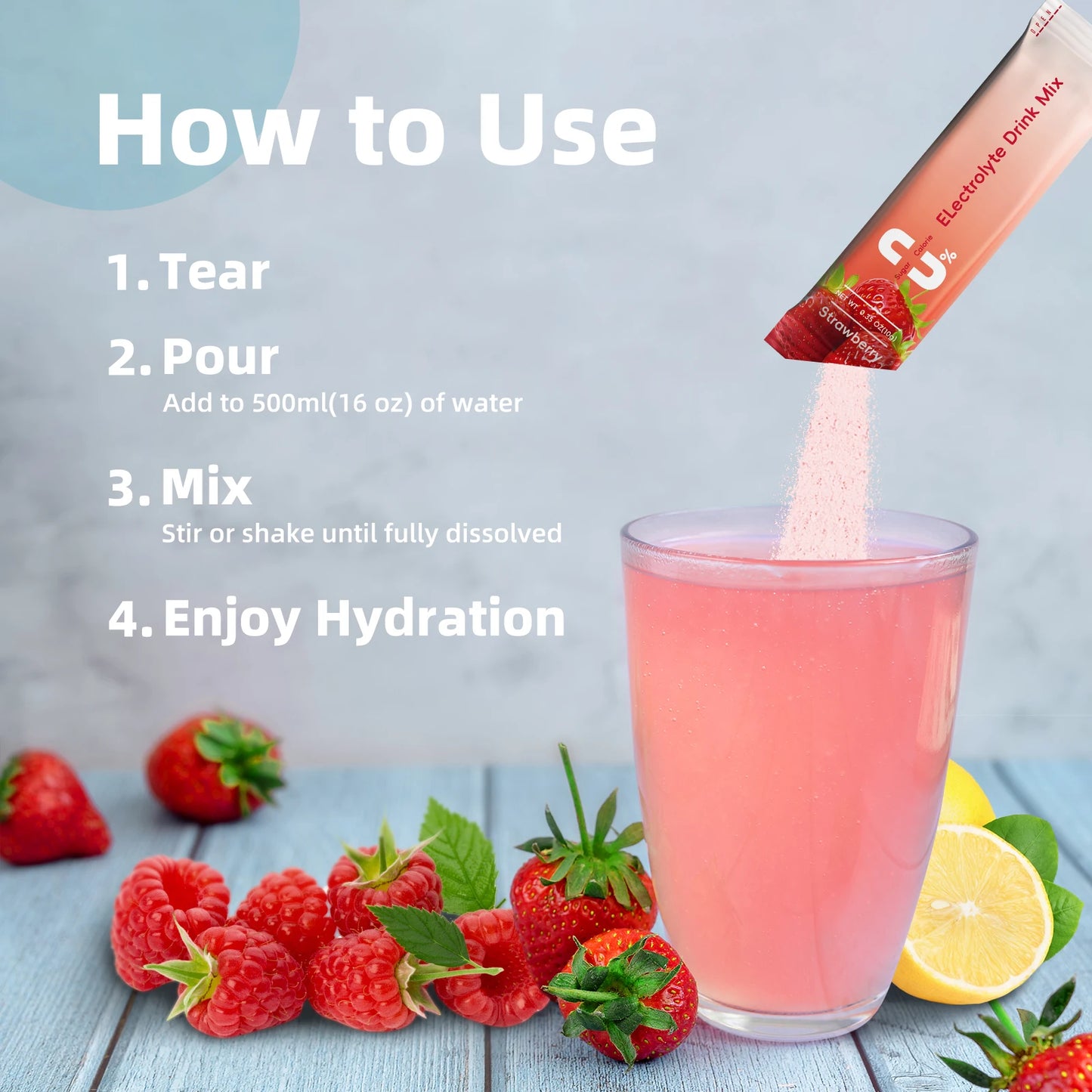 Electrolyte Powder Sugar Free & 0 Calories Mixture Electrolyte Drinks Quickly Hydrate Provide Endurance & Energy Support Non GMO - Louie's Joint 
