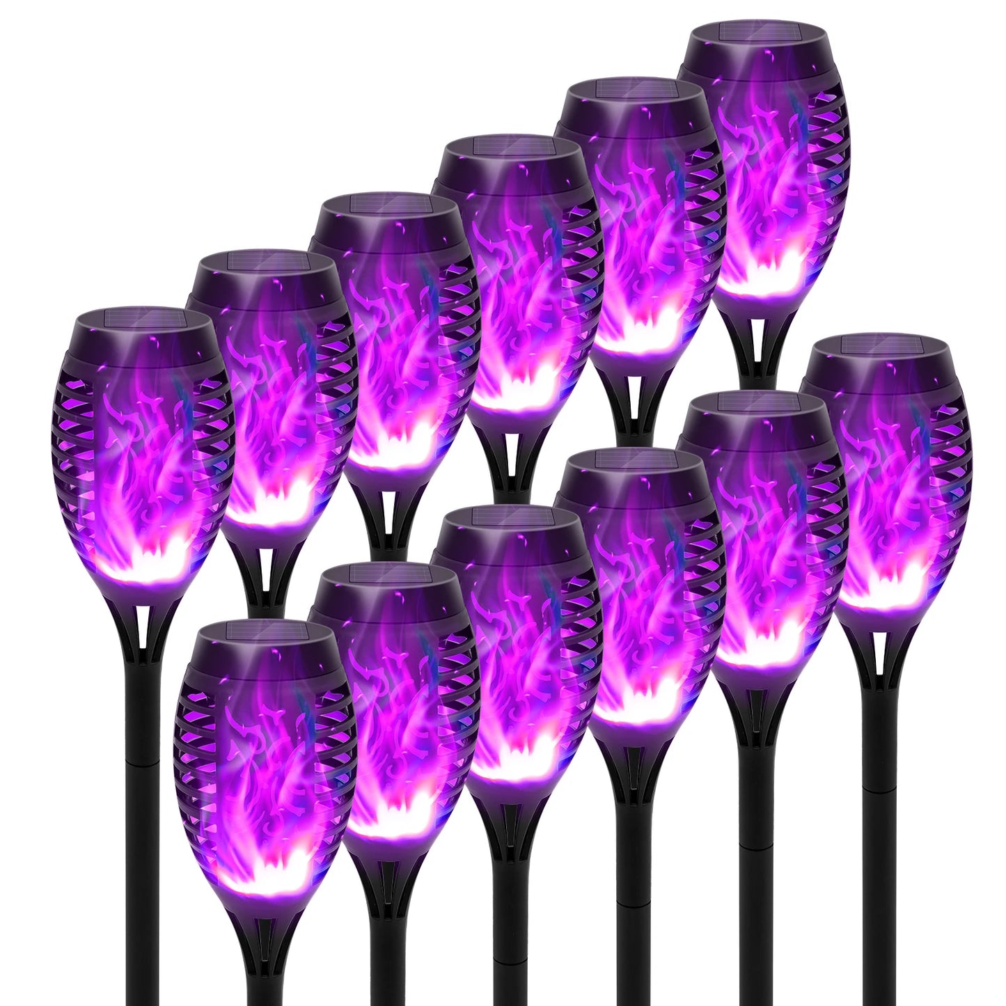 Solar Flame Torch Lights LED Flickering Outdoor Decoration