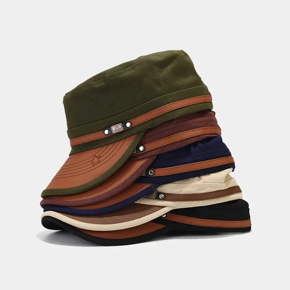 Casual Cadet Hat Man Flat Top Caps Fashion Cotton Visor Hats Summer Autumn Vintage Army Hats Adult Dad Hat Unisex 2026 Cap - Louie's Joint 