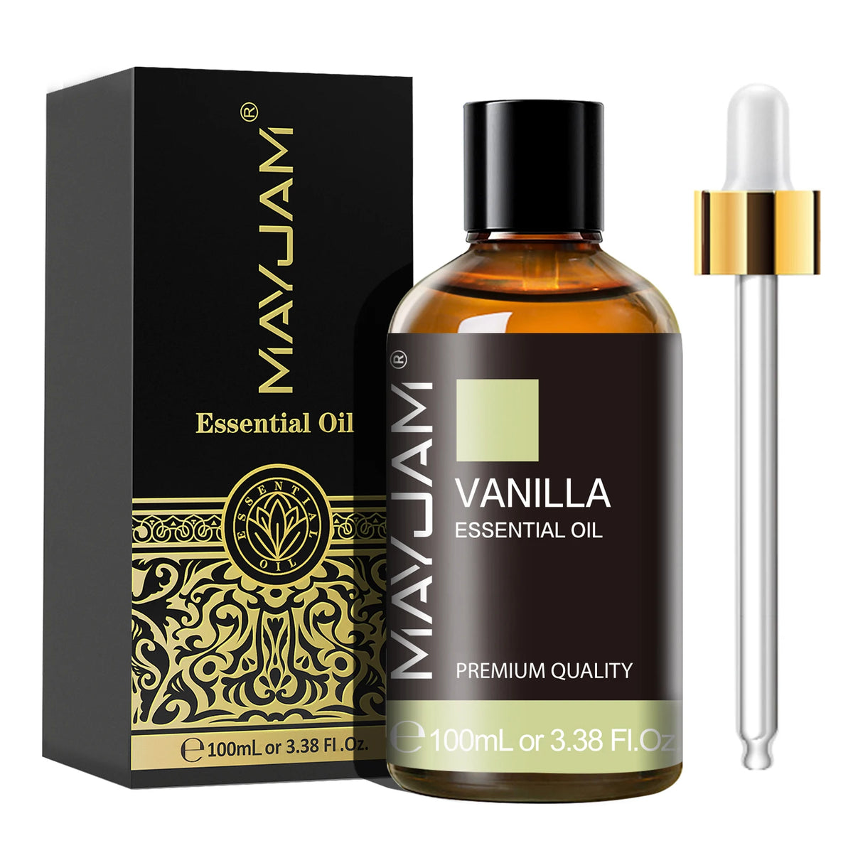 MAYJAM Lavender Vanilla Ylang Ylang Essential Oil Pure Natural Undiluted, 100ml Aroma Oil Peppermint Sandalwood Frankincense Rose Lemongrass Patchouli for Humidifier Diffuser Making Scented Candle ,Geranium Citronella Ginger