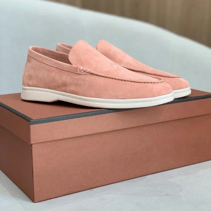 Suede Leather Women Loafers Casual Soft Sole Flats