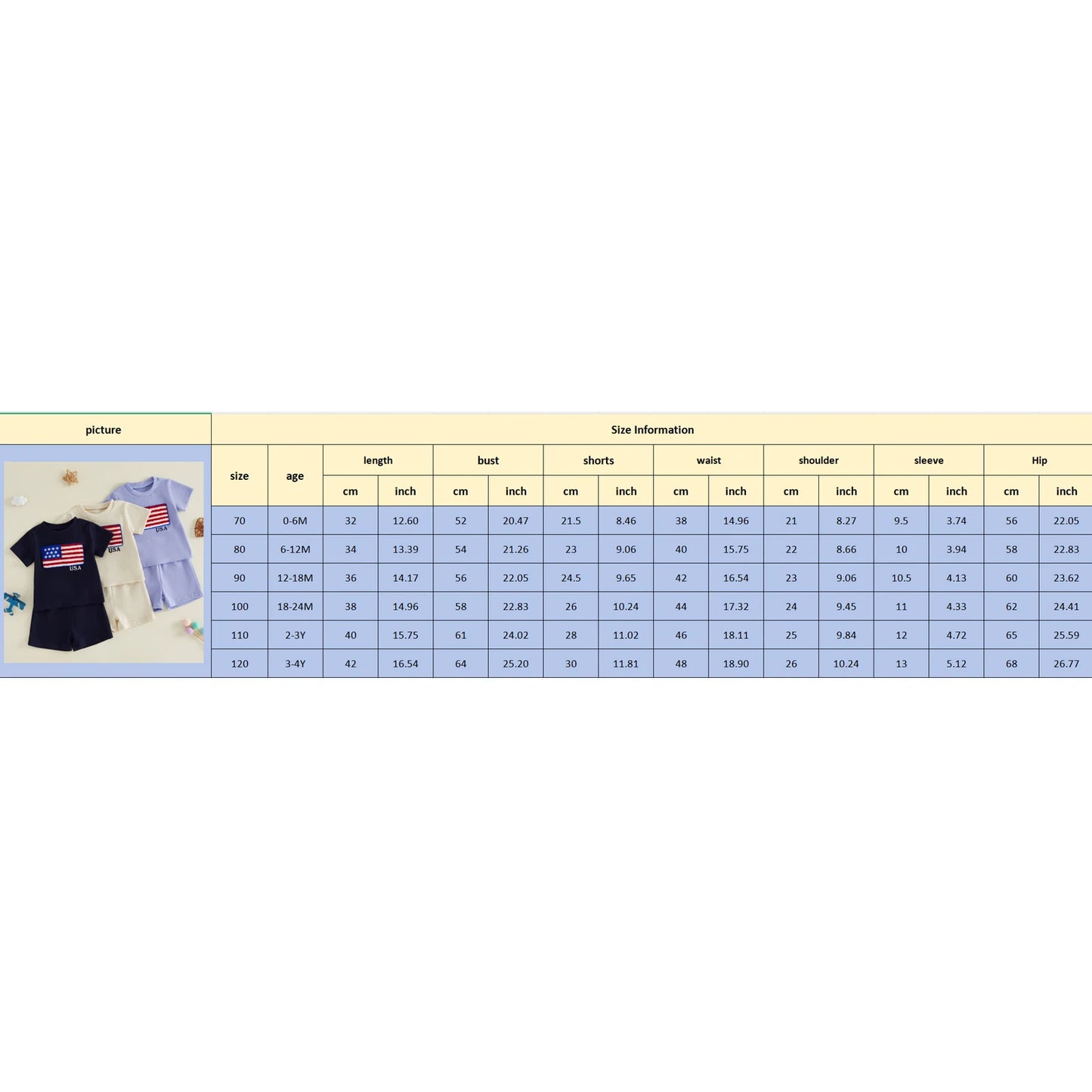 Infant Boy 4th Of July American Flag Embroidered Shirt Set