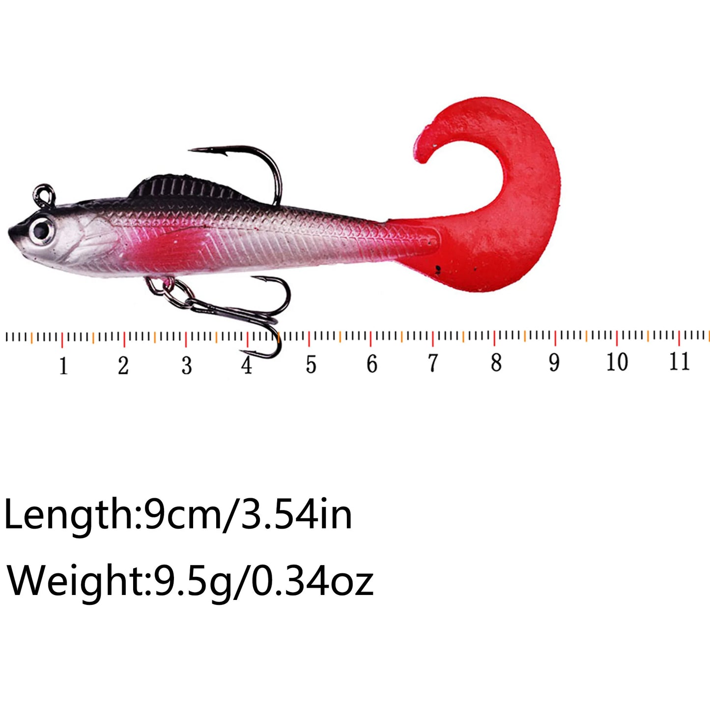 BODECIN 6Pcs Wobblers Soft Silicone Baits For Sea Bass Fishing