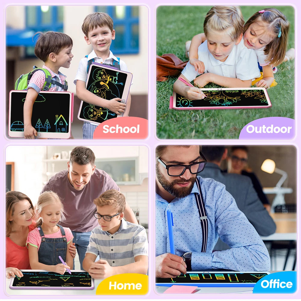 LCD Writing Tablet Doodle Board Erasable For Kids Learning