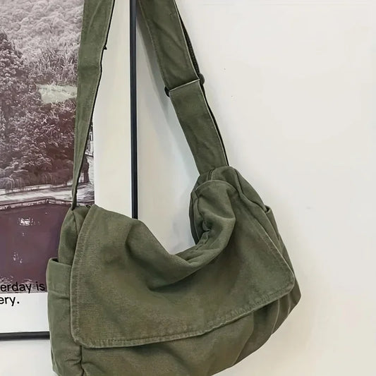 Canvas Messenger Bag for Women Vintage Crossbody Tote - Louie's Joint 