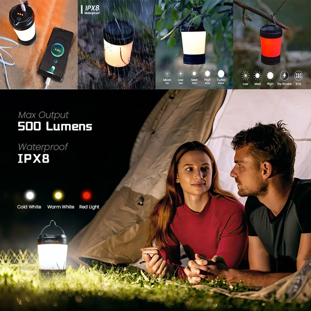 Sofirn LT1S Camping Light USB C Rechargeable Torch Reverse Charging