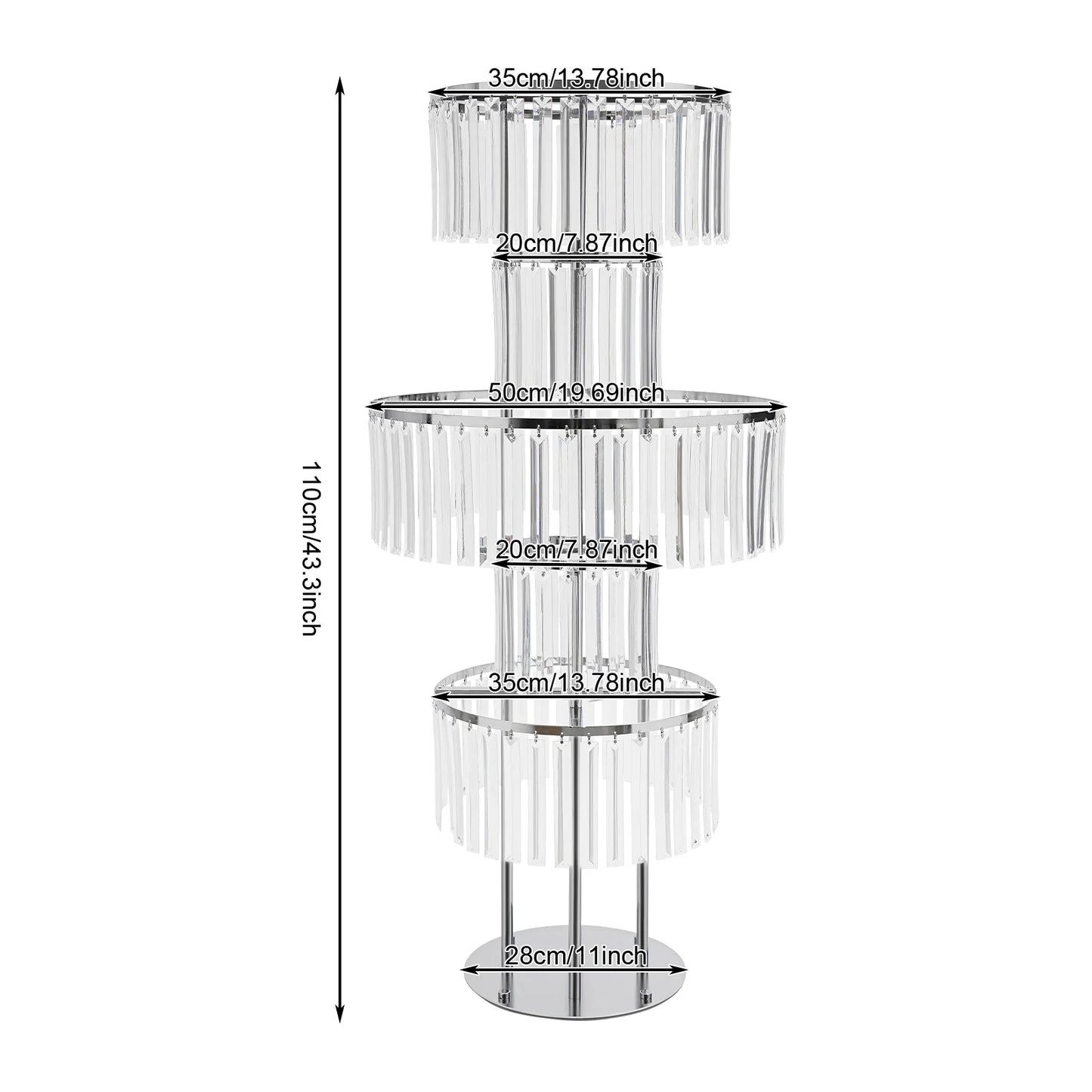 Five-Tier Wedding Centerpiece Stand Acrylic Flower Vase