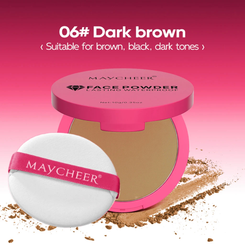 5-Color Matte Setting Powder, Controls Oil, Moisturizes, and Is Long-Lasting and Waterproof, Creating a Natural Makeup Look.