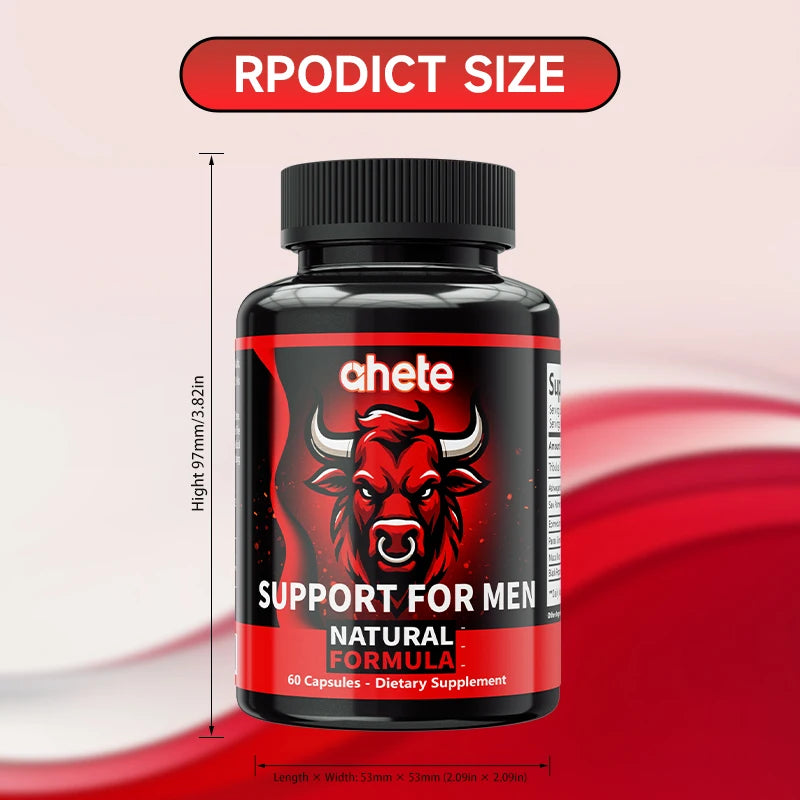 Men's Energy Supplement - Innovative Natural Formula With Maca Root, Ashwagandha, Indian Pepper & Ginseng Concentration Capsules - Louie's Joint 