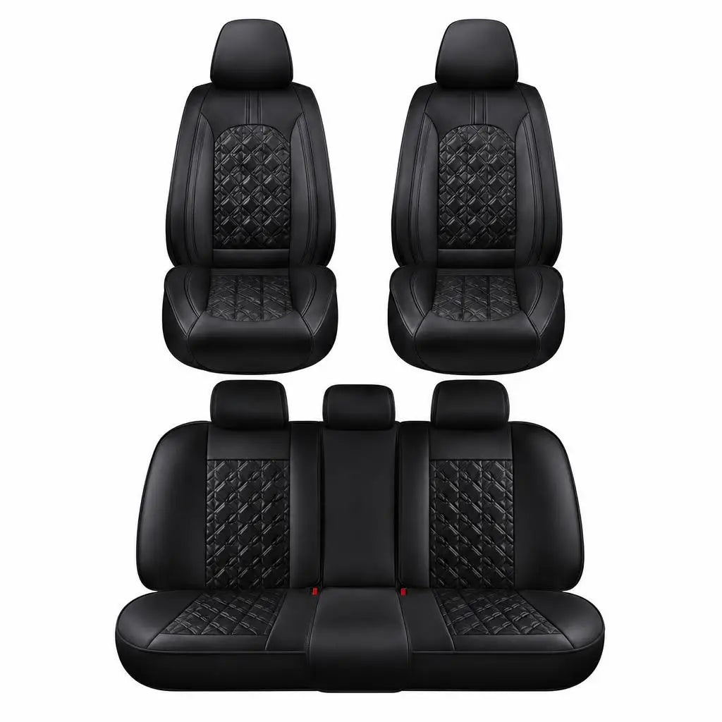 Premium Interior Car Seat Cover Set For Chevrolet 5 Seat PU Leather Front Rear Cushion Protector Full Coverage Accessories